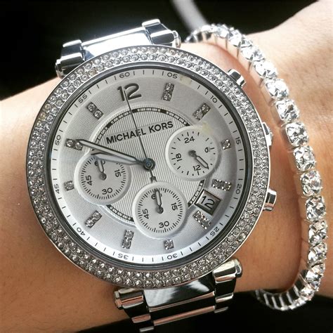 silver michael kors watch groupon|Women's Silver Designer Watches .